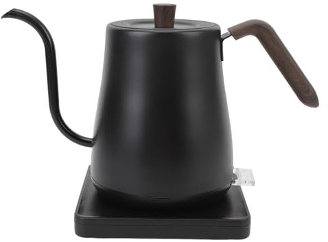 Hervidor eléctrico con cuello de cisne, hervidor eléctrico de 800 ml, hervidor de agua de acero inoxidable, apagado automático, hervidor de café con mango (enchufe europeo 220 V)