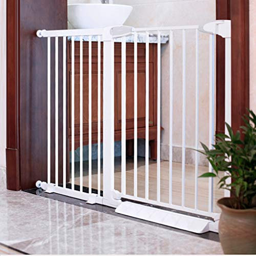 Haustier-Laufgitter, Schutzgitter für Türen, Isolationstür, Katze, Hund, Haustierzaun, frei stanzbare Treppe, Baluster/Höhe 76 cm/89–95 cm