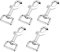 Karabinerhaken 5 Stück Haken mit Drehgelenk für Hundehalsband Karabiner 75 mm Länge, Robuster Stahl Wirbelkarabiner, Bolzenkarabiner für Eimer Hängematte Pferd Tack (Silber)