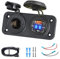 JaneYi 12 V Dual Panel USB Cigarette Lighter Socket PD&QC3.0 USB-A Type-C 48W Waterproof Cigarette Lighter Adapter Quick Charge Recessed USB Socket with Type-C Cable for Car Motorcycle Camper Caravan