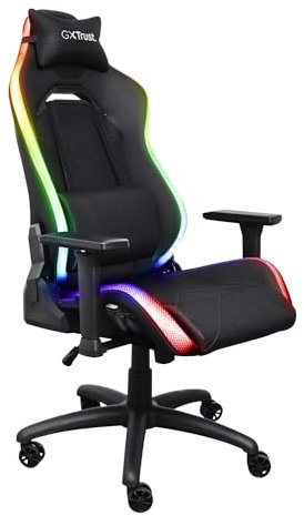 Trust Ruya RGB Gaming Chair with Remote Control, 350+ Colours, Adjustable Height, 3D Armrests, 90-180° Recline