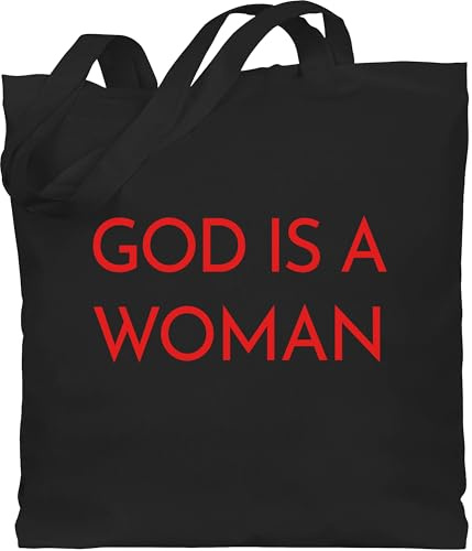 Shirtracer - Baumwolltasche - Statement - Taschen - God is a woman I Frauen Power Geschenk Feminismus Geschenk Weltfrauentag I International Womens Day I Girl Power