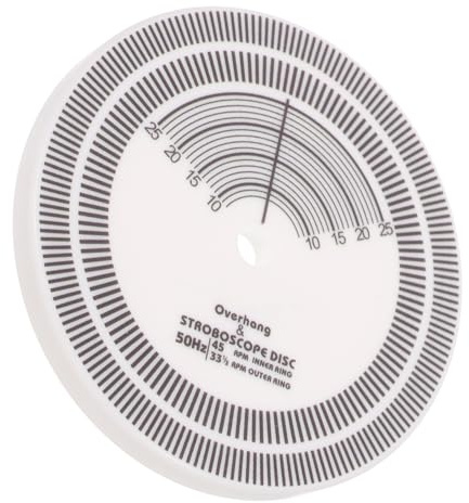 CLISPEED Plattenspieler und Nadel Zubehör Kalibrierscheibe aus Acryl Schallplatten Präzise mit Winkelverstellung und Geschwindigkeitsmesser für Exakte Drehzahlerkennung für Vinyl