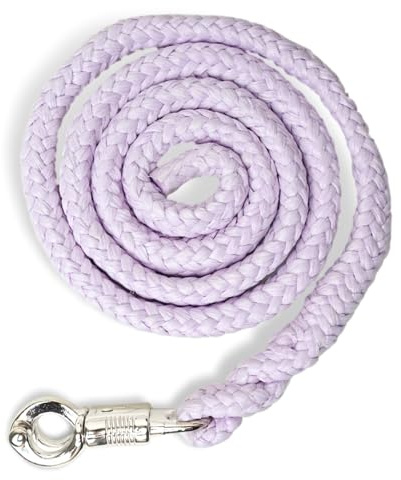 Führstrick mit Panikhaken | für Pferde, Ponys, Shetty, Esel | Anbindestrick in vielen stylischen Designs |Länge 1,60 m (Baby Lila)