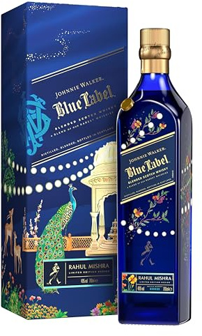 Johnnie Walker Blue Label | Diwali Limited Edition | 40% vol | 70cl | Blended Scotch Whisky | Designed by Rahul Mishra | Rich Spice & Sweetness | Dark Chocolate | Luxuriously Smoky Finish