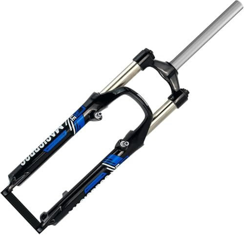 tylxayoxa Downhill-Mountainbike-Federgabel, 26 Zoll, DH/MTB, Luftweg, 100 Mm Zugstufe, Verstellbar, Gerade, Doppelte Schulter Vorne Durch(F)