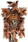 Eble Kuckucksuhr Original Schwarzwälder Kuckuckuhr Echtholz mechanisches 1-Tag Laufwerk VDS Zertifikat Dreivogel 35cm- 32-06-12-10