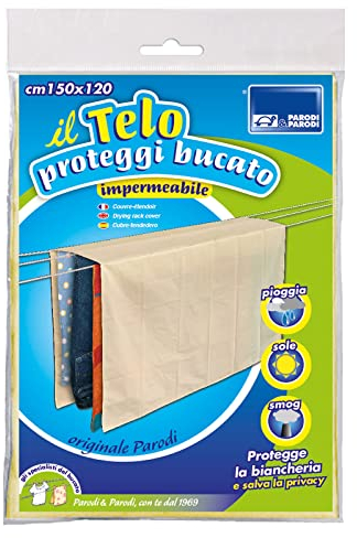 Parodi & Parodi Tela para Cubrir el tendedero, 150 cm x 120 cm, Tela antilluvia, Color Beige, Impermeable y Transpirable.