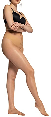 Ulla Popken Damen Satin-sheers-strumpfhose Strumpfhose, Teint, 60-62 EU