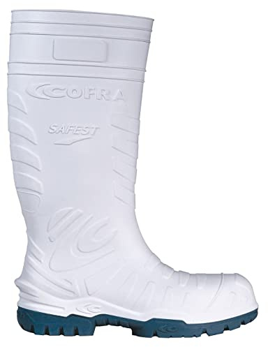 Cofra 00060-003.W44 SAFEST WHITE S5 CI SRC Sicherheitsstiefel, Weiß/Grau, Größe 44