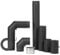 FireFix R150/SET Lot de 3 tuyaux de poêle en acier de 2 mm d'épaisseur 150 mm de diamètre Noir
