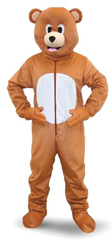 Dress Up America Brown Mascot Bear Costume for Kids and Adults - Brown Bear Role Play Costume - Beautiful Cosplay Costumes For Kids and Adults