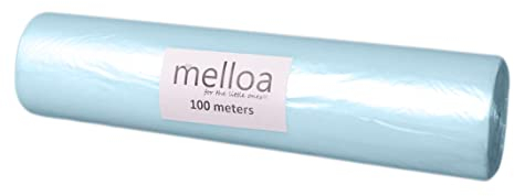 MELLOA Nachfüllfolie für Windeleimer Kompatibel mit Tommee Tippee Sangenic TEC Simplee Twist & Click für Nachfüllkassetten (Blau, 100m)