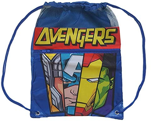 Marvel Avengers Unisex Jugend Turnbeutel 41 x 30 cm, Avengers, Mehrfarbig (Mehrfarbig), 42 cm