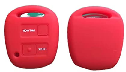 GUSCIO CHIAVE COVER TOYOTA AYGO YARIS RAV4 PEUGEOT SILICONE TOYOTA-45 (Rosso)