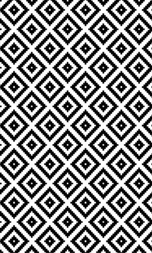 Mani Textile Tapis de Salon Black&White
