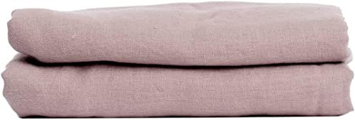 My Linen Home Bettlaken aus 100% Stonewashed Leinen Dusty Rose, 230x270cm I Hypoallergen, Temperaturregulierend, Atmungsaktiv I Sanft, weich selbst zur empfindlichsten Haut I Für alle Jahreszeiten