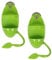 Fyfjur 2 Pcs Sepiaschale Halterung, Vogelfuttersäule Futterbehälter Mit Ständer Vogelkäfig Zubehör, Tintenfisch Knochen mit Halter, Vogelfutterspielzeug Zum Aufhängen Mit Ständer Vogelkäfig Zubehör