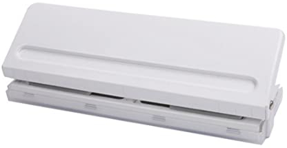 6 Fach Locher Binder Puncher für Verstellbare Abstände für A5 Größe Sechs Ringbuch Planer (Weiß)