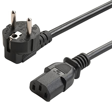 TRD Kettle Lead Cavo di alimentazione 3 poli 3 pin Cavo di alimentazione TV PC Monitor Spina Cavo di pressione (1M)
