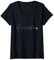 Damen Hrvatska Liebe Kroatische Flagge und Herz auf Kroatien T-Shirt mit V-Ausschnitt