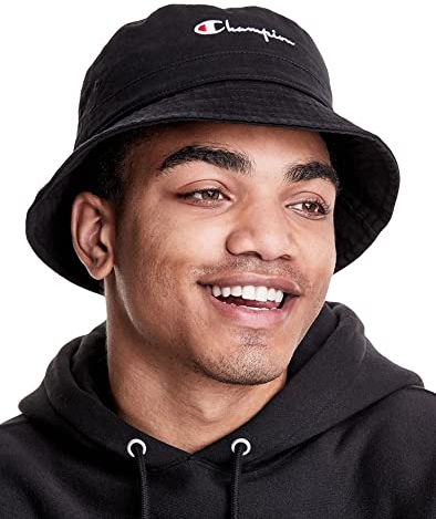 Champion Herren Garment Washed Dome Bucket Hat, Black-78459, large