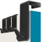 Menz Over Door Hanger – 1 1/2 Door Thickness - 4 pcs. Black Coat Hooks with Anti-Slip and Felt Pads, Sturdy Coat Hanger Türhaken