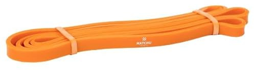 MATCHU - Widerstandsband - Klimmzug-Widerstandsband - Powerband - Fitness-Gummiband - Orange - Widerstand zwischen 2kg und 22kg - Leicht zu tragen - 1 Meter