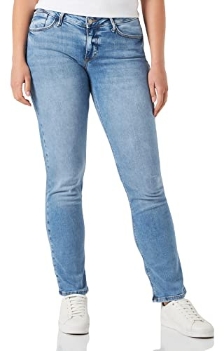 Cross Jeans Damen Jeans Rose - Regular Fit - Blau - Mid Blue Washed W27-W36, Größe:27W / 30L, Farbe:Mid Blue Washed 076