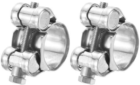 sourcing map 2 Stück T-Bolzen Schlauchschelle Arbeitsbereich 20–22 mm 304 Edelstahl Ansaug-Ladeluftkühler-Klemmen verstellbare Rohrschellen für Rohre Rohre