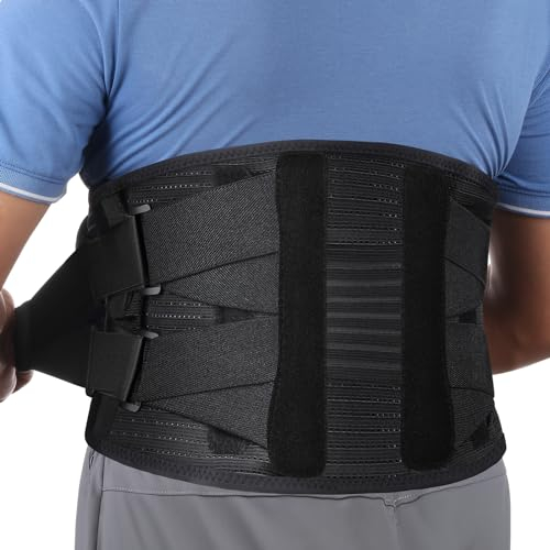 KREMORV Rückenstützgürtel für Herren und Damen Verstellbarer Rückengurt Atmungsaktive Rückenbandage Lendenwirbelstütz Gürtel zur unteren Rücken,LWS