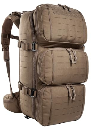 Tasmanian Tiger TT Modular Combat Pack 24 SL größenverstellbarer Militär Tages-Rucksack, Daypack mit Organizer und vielen Fächern, Molle-kompatibel; Coyote Brown