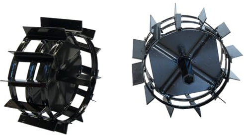 Bricoferr Par de Ruedas Agrícolas de Hierro 350x8