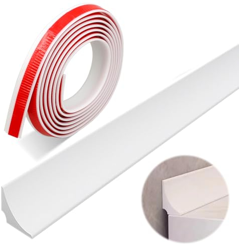 Scettar Barriera Doccia Ferma Acqua,300CM Guarnizione Vasca Da Bagno, Autoadesiva Silicone Guarnizioni Box Doccia Per Pavimenti Di Bagni, Lavandini,Vasche Da Bagno,Bordi Di Lavatrici
