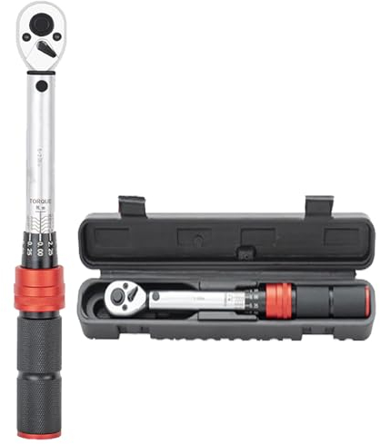 YUEMING Drehmomentschlüssel Fahrrad 2-20Nm, Drehmomentschlüssel 1/4 Fahrrad Motor Motorrad Quad Drehmoment Ratsche Knarre Schlüssel mit Aufbewahrungsbox, Drehmoment-Schlüssel für Auto, LKW, Motorrad