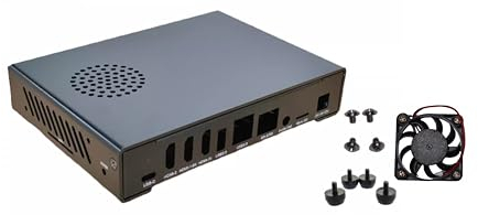 WayPonDEV Alloggiamento in metallo nero per CM3588 NAS Kit Open Source, dissipatore di calore in metallo per modulo di memoria di rete CM3588 Starter Kit con ventola