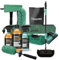 TRAVORA Premium Auto Reinigungsset - 10-teiliges Auto Reinigungsset aussen inkl. Bio Auto Reiniger, Teleskop Waschbürste, Brush Cover, Felgenbürste, Auto Schwamm, Microfasertuch, Wischer & Tasche