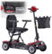 Zusammenklappbarer 4-Rad-Mobilitätsroller,Angetriebener Mobilitätsroller Für Senioren,Reisemobilitätsroller Für Den Kofferraum,Tragfähigkeit 150 Kg,Inklusive Ladegerät Und Korb A
