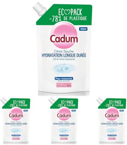 Cadum Crème Douche Hydratation Longue Durée 1 Unité (Lot de 4)