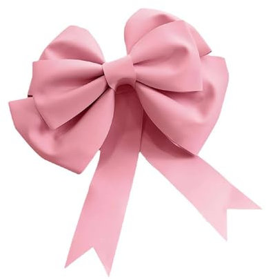 Grande fiocco rosa, fiocco gigante per albero di Natale, fiocco decorativo per diserbo, auto, porta e feste di Natale, grande fiocco per ghirlanda di fiocchi all'aperto, grande confezione regalo di