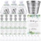 ULELE 36 Set Wedding Favors for Guests Bulk 1.5oz Wedding Stainless Steel Shot Glasses Thank You Card Organza Bag Weddin-g Appreciation Gift for Bridal Shower Newlyweds Anniversary Valentine's Day