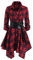 KKvoPiQ Kleidung Damen Langarm Kleid Button Down Leicht Midikleid Mit Gürtel Gothic Partykleid - Hemdkleid Unregelmäßiger Saum Ausgestelltes Kleid Mit Gürtel - Lässiges Langarm Kleid Mit Knopfleiste