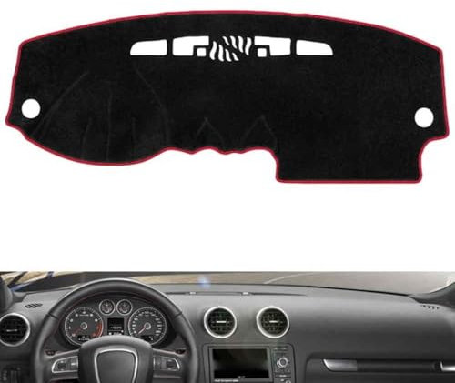 HYJHS Auto Armaturenbrett Abdeckung für Audi A3 8P 2003-2012, Kratzfeste Innen Instrumententafel-Teppiche, Sonnenschutzmatten Auto Zubehör