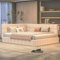 Kayan Polsterbett 160x200 mit Lattenrost, Daybett Tagesbett Schlafsofa Multifunktionsbett, Hautfreundlicher Samtstoff, Ohne Matratze (Beige, 160x200cm)