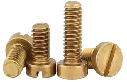 Gladiaond 20/50 Stück M1.2 M1.4 M1.6 M2 M2.5 Länge 4–10 mm Messing-Zylinderkopfschraube mit Schlitz Messingschraube Messingbolzen(5mm,M1.2 20pcs)