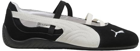 Puma Womens Speedcat Ballet Suede Shoes, Puma Black/Puma White/Warm White, 8