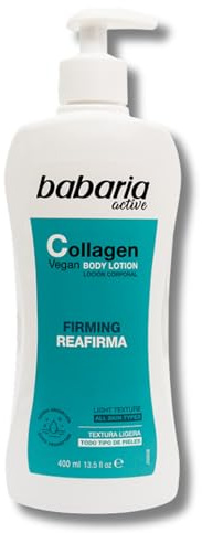 Babaria Bodylotion Veganes Kollagen | Anti-Aging Straffend | 400ml | Straffende Bodylotion mit veganem Kollagen, Elastizität und Leuchtkraft