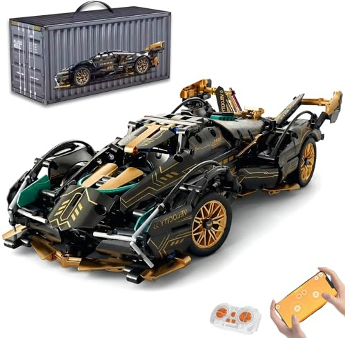 AoreSpty RC Car Building Kit, 1:14 App Control Car Kit with LEDs