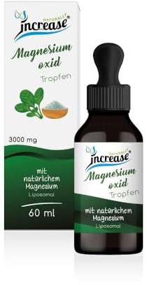 Liposomale Magnesiumoxid Tropfen hochdosiert - (90.000mg Magnesiumoxid pro Packung) 3000mg Magnesiumoxid pro Tagesdosis davon 1500mg Magnesium -MCT Öl -Hohe Bioverfügbarkeit