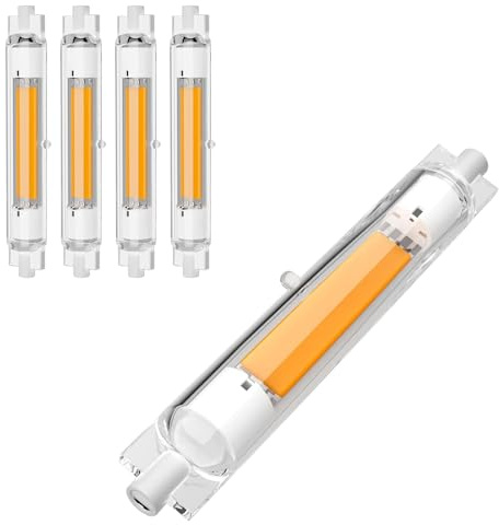 Asientep Ampoules R7S LED 118mm Dimmable,Blanc Froid 6000K 3000LM,LED R7S 118mm 30W Équivalent à Ampoule Halogène 300W, Sans Scintillement,AC 220-240V,Éclairage à Faisceau 360°, Lot de 4